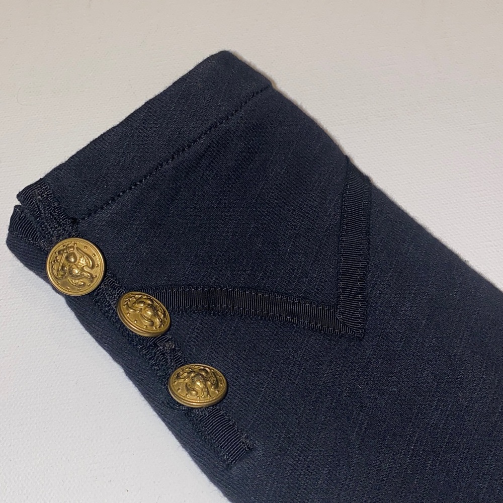 Rare Denim & Supply Ralph Lauren Cotton Military Officer Coat Peplum Jacket L - Picture 5 of 16